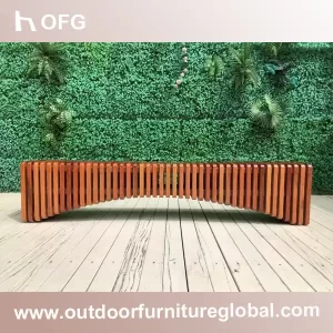 Wholesale Commercial Backless Hardwood Park Bench | Garden Benches Without Backs OFG-GSB-9