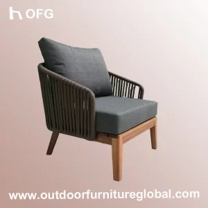 Mediterranean Woven Lounge Chair | All-Weather Residential Patio Furniture