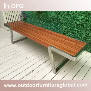Garden Perch - Commercial-Grade Backless Bench for Patios & Parks