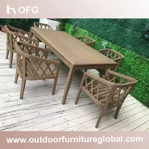 Compact Haven 6-Seater Outdoor Dining Set | Weather-Resistant Patio Furniture