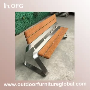 Commercial Outdoor Park Bench with Back| Bulk Garden Benches